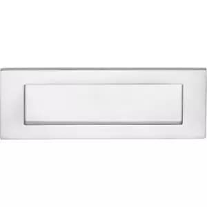 Image of Carlisle Brass Victorian Letter Plate 257 x 80mm Satin Chrome in Silver