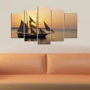 Image of 5M-27 Multicolor Decorative MDF Painting (5 Pieces)