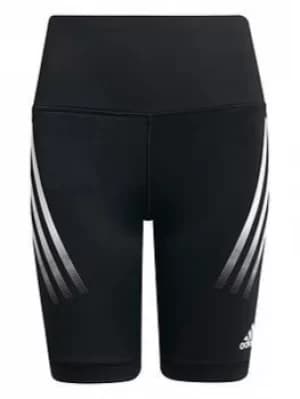 Image of Adidas Junior Girls Bthis3s Sh Ti, Black/White, Size 13-14 Years, Women