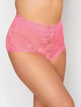 Image of Yours Floral Lace Shorts, Pink, Size 14-16, Women