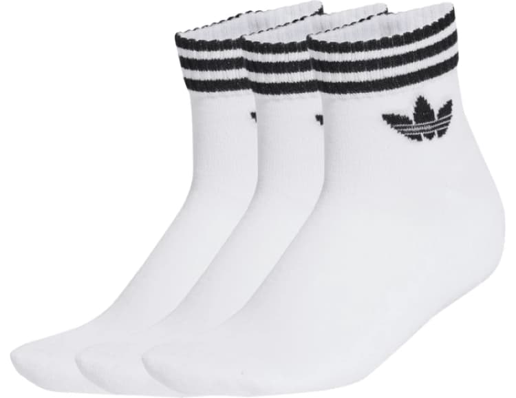 Image of Adidas Originals 3 Stripes Ankle 3er Pack Socks White L