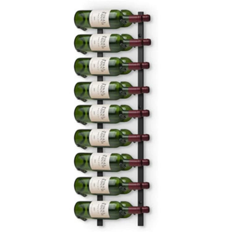 Image of Final Touch 18 Bottle Wall Mounted Wine Rack Black unisex