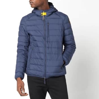 Image of Parajumpers Mens Last Minute Hooded Down Jacket - Navy - XL