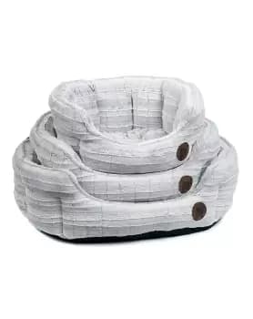 Image of Petface White Plush Oval Bed