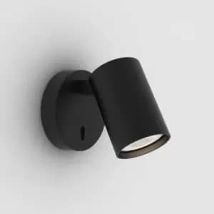 Image of Ascoli Single Switched LED Reading Light Matt Black, GU10