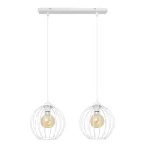 Image of Mercure Straight Bar Pendant Ceiling Light White 50cm