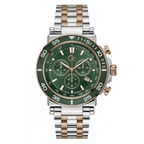 Image of Gc Watches Gents One Sport Silver & Rose Gold Watch Z14009G9MF