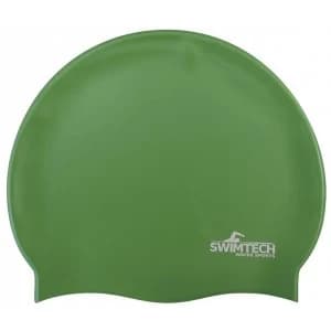 Image of SwimTech Silicone Swim Cap Green