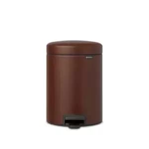 Image of Brabantia NewIcon Pedal Bin, 5L - Mineral Cosy Brown