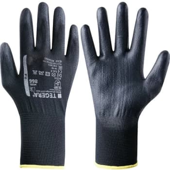 Image of 866 Tegera Pu Palm-side Coated Black Gloves - Size 10 - Ejendals