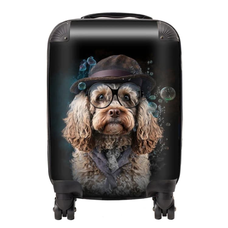 Image of Warren Reed Designer Cockapoo Dog Splashart Suitcase - Large