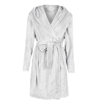 Image of Linea Geometric Foil Robe - Silver