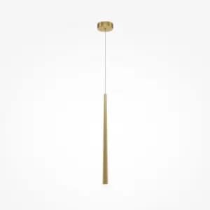 Image of Maytoni Cascade Modern Slim Pendant Ceiling Light Brass Integrated LED 4000K