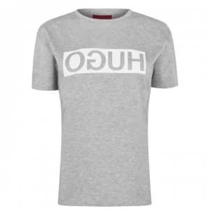 Image of Hugo Boss Demali Reversed Logo T-Shirt Grey Size L Men