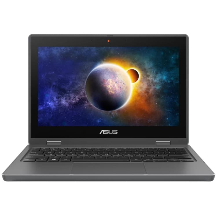 Image of ASUS BR1100F Intel Celeron 8GB RAM 128GB SSD 11.6" Windows 11 Pro Laptop BR1100F-CS81XA-3Y Dark grey
