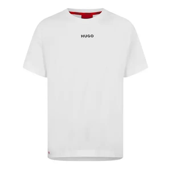 Image of Hugo Logo Print Pyjama T-Shirt - White M