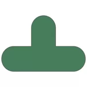 Image of PVC floor markings, T shape, pack of 10, green