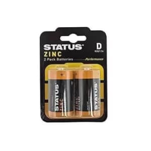 Image of Status D Cell Zinc Batteries - 2 Pack