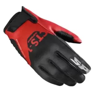 Image of Spidi CTS-1 Black Red Motorcycle Gloves M
