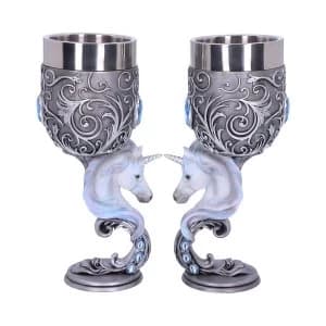 Image of Enchanted Hearts (Set of 2) Unicorn Goblets