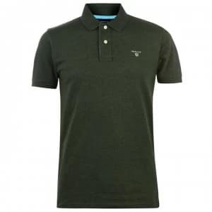 Image of Gant Short Sleeve Polo Shirt - Green 388