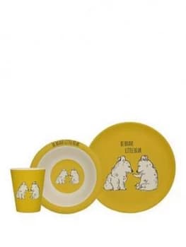 Image of Kitchencraft Into The Wild Little Explorers Bear 3 Piece Kids Dining Set