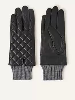 Image of Accessorize Quilted Leather, Black, Size M/L, Women