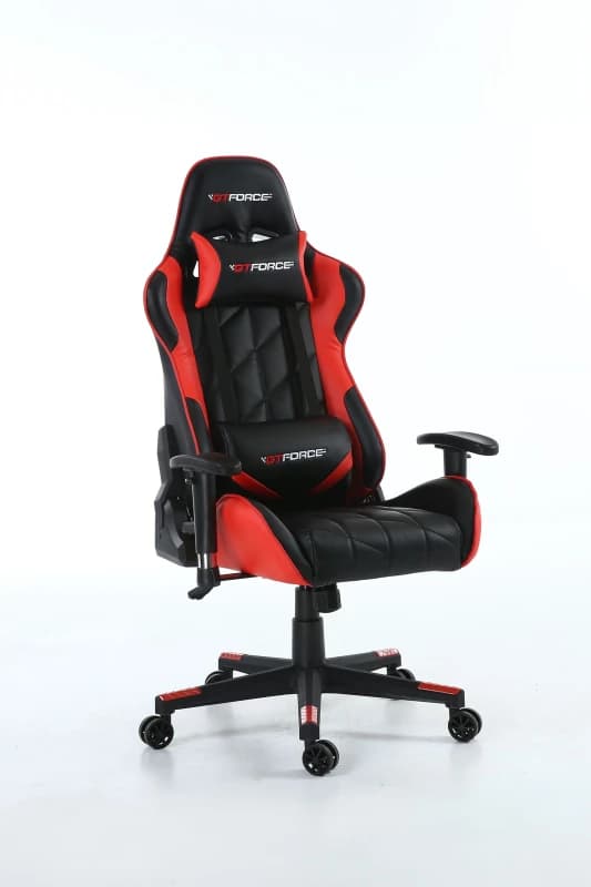 Image of Gtforce Pro Gt Reclining Sports Racing Gaming Office Desk PC Car Faux Leather Chair (red), Red 5.05574E+12