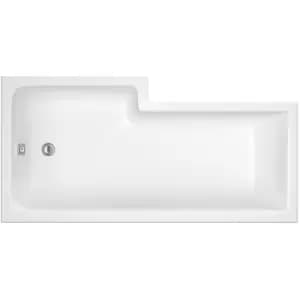 Image of Nuie 1500mm Right Hand Square Shower Bath - White