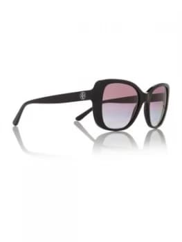 Image of Tory Burch Black Ty7114 Rectangle Sunglasses Black