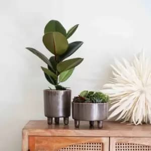 Image of Ivyline Pisa Reactive Glaze Planter Mocha H19CM D16CM