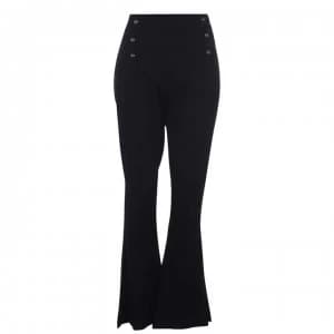Image of Biba Split Hem Trousers - Black