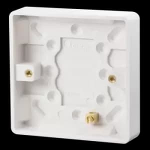 Image of Click Scolmore Mode 1 Gang 16mm Pattress Box Polar White - CMA080