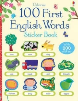 Image of 100 First English Words Sticker Book by Felicity Brooks Book