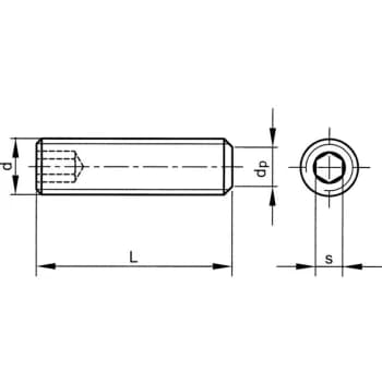 Image of M12X50 Skt Set Screw Flat Point (GR-45H) (14.9)- you get 5 - Qualfast