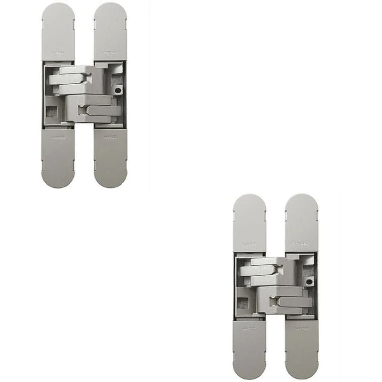 Image of Loops 2x 160 x 32mm Concealed Heavy Duty Hinge Fits Unrebated Doors Champagne Multi