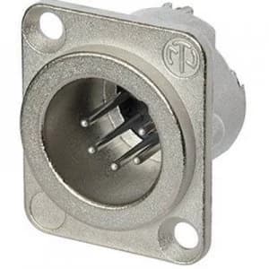 Image of XLR connector Sleeve plug straight pins Number of pins 5 Silver Neutrik NC5MD LX