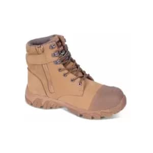 Image of CLICK WATERPROOF SIDE ZIP BOOT TAN 10 (Pair) - Click Safety Footwear