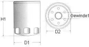 Image of Champion CFF100133 Fuel Filter Screw-on L133
