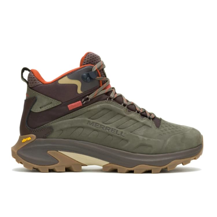 Image of Merrell Moab Speed 2 LTR Mid WP Green Waterproof Walking Boots Mens Hiking Boots - UK 9 Green male PS4265OLV9