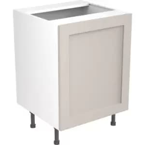 Image of Kitchen Kit Flatpack Shaker Kitchen Cabinet Base Sink Unit Ultra Matt 600mm in Light Grey MFC