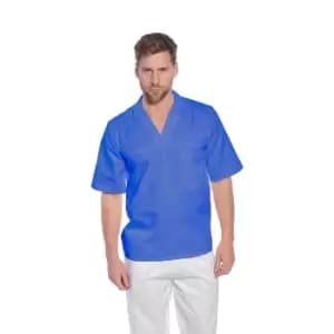 Image of Portwest Mens Short Sleeved Bakers Shirt Royal Blue XL