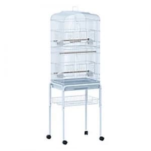 Image of PawHut Bird Cage White 370 mm x 475mm x 1530 mm