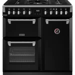 Image of Stoves Richmond Deluxe ST DX RICH D900DF BK 90cm Dual Fuel Range Cooker - Black - A Rated