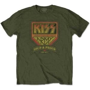 Image of KISS - Loud & Proud Mens Large T-Shirt - Military Green