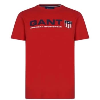 Image of Gant Retro Shield T Shirt - Red