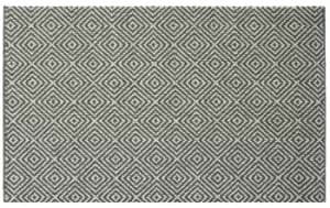 Image of Prague Lead Grey Diamond Heavy Duty Mat, 90Cm X 57Cm