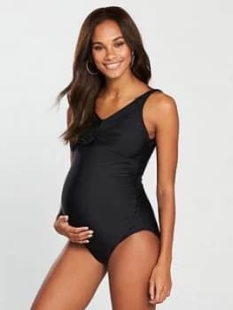 Image of Speedo Maternity Swimsuit - Black, Size Xxl, Women