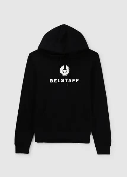 Image of Belstaff Mens Signature Hoodie In Black
