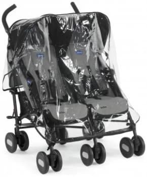 Image of Chicco Echo Double Pushchair - Black Grey